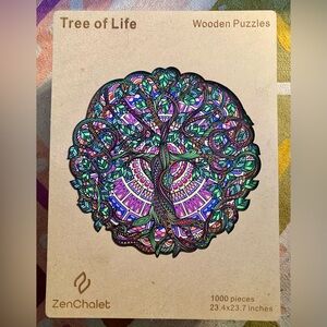 Chalet Tree of Life Wooden Puzzle - Multicolor